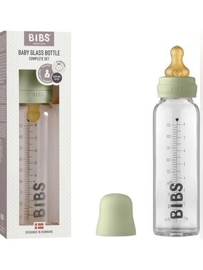 BIBS Baby Glass Bottle - Complete Set - BRAND NEW NEVER USED!!   bottles feeding